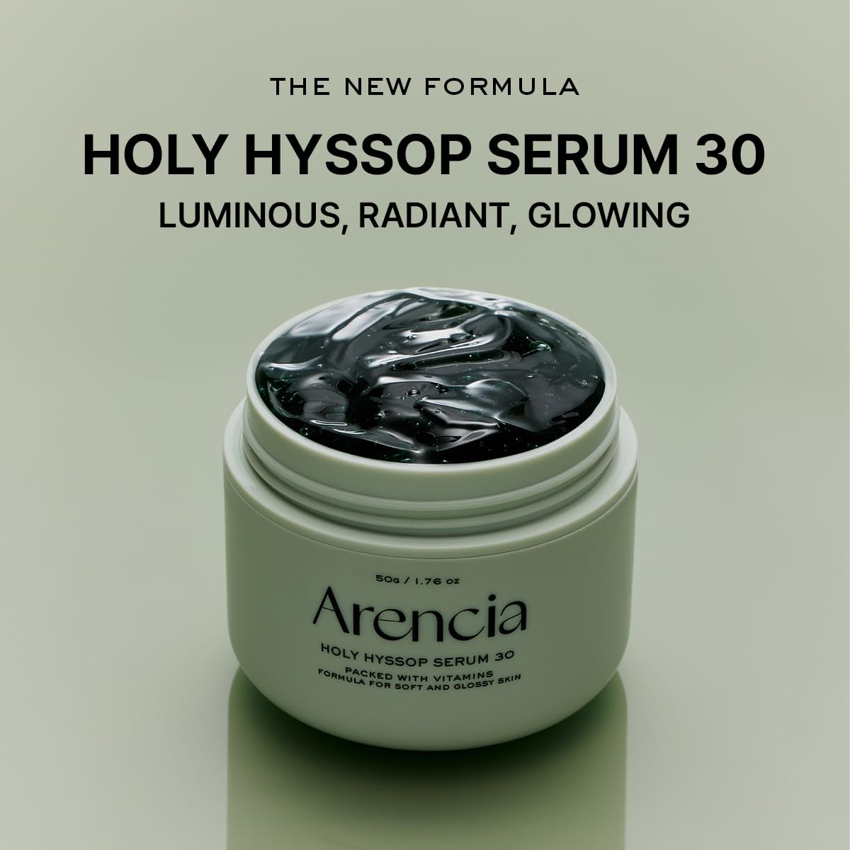 Glow Hyssop Overnight Face Mask Serum - Hydrating and Anti-Aging Formula for Youthful Korean Glass Skin with 30% Vitamins A, C, E and 10% Niacinamide and Peptides