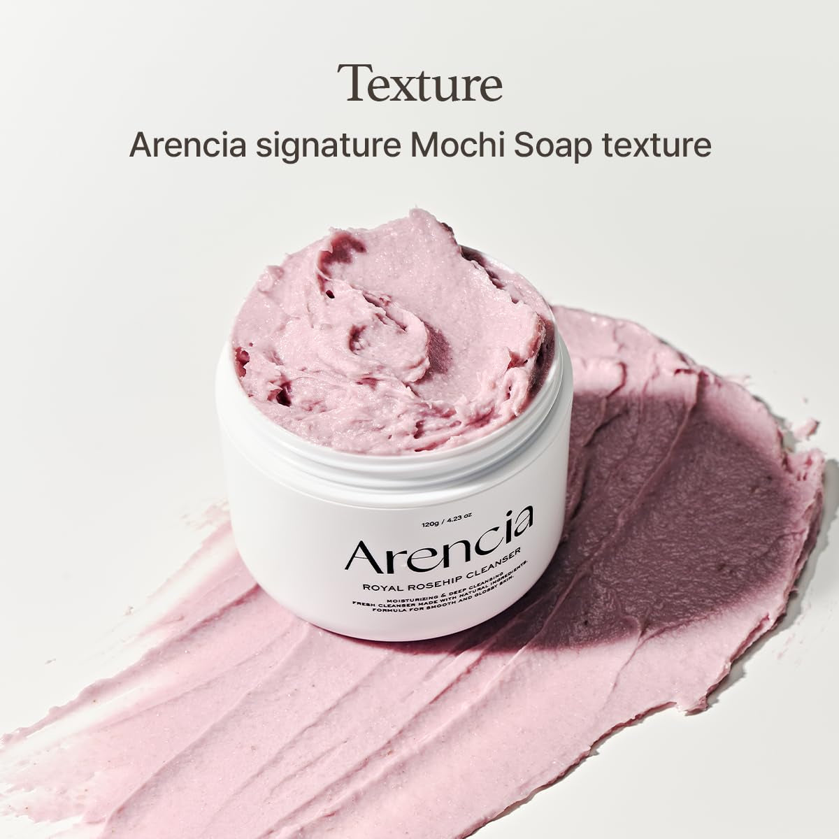 Rosehip Brightening Rice Mochi Face Cleanser and Daily Exfoliating Scrub - Moisturizing and Deep-Cleansing Formula for All Skin Types with Rice Powder and Rice Water (1.76 Oz)