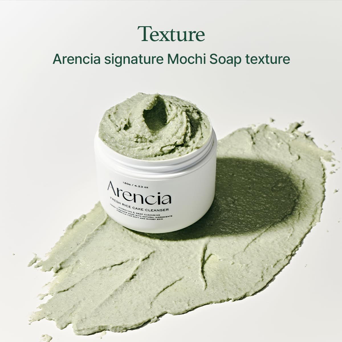 Korean Rice Mochi Multifunctional Face Cleanser - Deep Cleansing Foaming Cleanser, Gentle Scrub, and Face Mask with Rice Water, Green Tea, and Mugwort for Moisturizing and Pore Minimizing